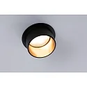 Paulmann Lumière encastrée GIL COIN LED rond, rigide IP44, or, noir mat gradable 470lm 2700K CRI >80