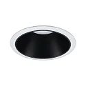 Paulmann Lumière encastrée COLE rond, rigide, reculer GU10 IP23, noir mat, blanche gradable CRI >80