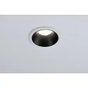 Paulmann Lumière encastrée COLE rond, rigide, reculer GU10 IP23, noir mat, blanche gradable CRI >80