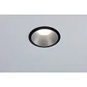 Paulmann Lumière encastrée COLE rond, rigide, reculer GU10 IP23, noir mat, argent gradable CRI >80