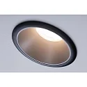 Paulmann Lumière encastrée COLE rond, rigide, reculer GU10 IP23, noir mat, argent gradable CRI >80