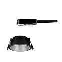 Paulmann Lumière encastrée COLE rond, rigide, reculer GU10 IP23, noir mat, argent gradable CRI >80
