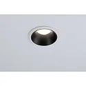 Paulmann Lumière encastrée COLE COIN LED rigide IP44, noir mat, blanche gradable 6,5W 460lm 2700K 100° 100° CRI >80