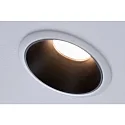 Paulmann Lumière encastrée COLE COIN LED rigide IP44, noir mat, blanche gradable 6,5W 460lm 2700K 100° 100° CRI >80