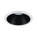 Paulmann Lumière encastrée COLE COIN LED rigide IP44, noir mat, blanche gradable 6,5W 460lm 2700K 100° 100° CRI >80
