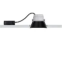 Paulmann Lumière encastrée COLE COIN LED rigide IP44, noir mat, blanche gradable 6,5W 460lm 2700K 100° 100° CRI >80