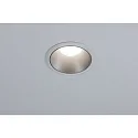 Paulmann Recessed spot LED COLE IP44, fixed, incl. LED COIN Module, 230V, 6.5W 2700K460lm 100°, 3-step dimmable, white / silver