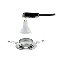 Paulmann Lumière encastrée BASE pivotant, lot de 1 GU10 IP20, fer brossé  350lm 3000K 100° 100° CRI >80