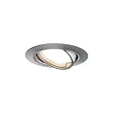 Paulmann Lumière encastrée BASE COIN pivotant, lot de 3, commutable IP20, fer brossé  15W 370lm 3000K 100° 100° CRI > 80