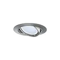 Paulmann Lumière encastrée BASE COIN pivotant, lot de 3, commutable IP20, fer brossé  15W 370lm 3000K 100° 100° CRI > 80