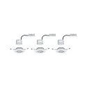 Paulmann Lumière encastrée BASE COIN pivotant, lot de 3, commutable IP20, blanche  15W 370lm 3000K 100° 100° CRI > 80