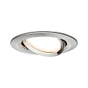 Paulmann Lumière encastrée BASE pivotant, lot de 3 GU10 IP20, fer brossé gradable 15W 350lm 3000K 38° 38° CRI >80