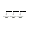 Paulmann Lumière encastrée BASE pivotant, lot de 3 GU10 IP20, fer brossé gradable 15W 350lm 3000K 38° 38° CRI >80