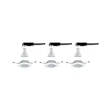 Paulmann recessed luminaire BASE swivelling, set of 3 GU10 IP20, white dimmable 15W 350lm 3000K 38° 38° CRI >80