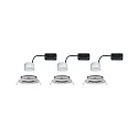 Paulmann recessed luminaire NOVA COIN LED round, swivelling, set of 3 IP23, brushed iron  19,5W 460lm 2700K 100° 100° CRI >80