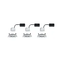Paulmann Lumière encastrée NOVA COIN LED rond, pivotant, lot de 3 IP23, aluminium  19,5W 460lm 2700K 100° 100° CRI >80