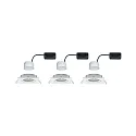 Paulmann recessed luminaire NOVA COIN LED square, swivelling, set of 3 IP23, white matt  19,5W 460lm 2700K 100° 100° CRI >80