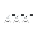 Paulmann Lumière encastrée NOVA COIN LED rond, rigide, lot de 3 IP44, blanc mat  19,5W 460lm 2700K 100° 100° CRI >80