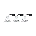 Paulmann Lumière encastrée NOVA COIN LED rond, rigide, lot de 3 IP44, chrome  460lm 2700K 100° 100° CRI >80