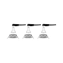 Paulmann recessed luminaire NOVA LED round, swivelling, set of 3 GU10 IP23, brushed iron dimmable 460lm 2700K 38° 38° CRI >80