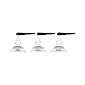 Paulmann recessed luminaire NOVA LED square, swivelling, set of 3 GU10 IP23, white matt dimmable 19,5W 460lm 2700K 38° 38° CRI >80