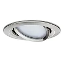Paulmann recessed luminaire NOVA COIN LED round, swivelling, set of 3 Coin IP23, brushed iron dimmable 19