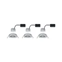 Paulmann recessed luminaire NOVA COIN LED round, swivelling, set of 3 Coin IP23, chrome dimmable 19,5W 460lm 2700K 100° 100° CRI >80