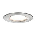 Paulmann recessed luminaire NOVA COIN LED round, rigid, set of 3 Coin IP44, brushed iron dimmable 19,5W 460lm 2700K 100° 100° CRI >80
