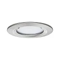 Paulmann recessed luminaire NOVA COIN LED round, rigid, set of 3 Coin IP44, brushed iron dimmable 19,5W 460lm 2700K 100° 100° CRI >80