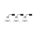 Paulmann recessed luminaire NOVA COIN LED round, rigid, set of 3 Coin IP44, white matt dimmable 19,5W 460lm 2700K 100° 100° CRI >80