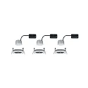 Paulmann recessed luminaire NOVA COIN LED round, rigid, set of 3 Coin IP44, aluminium dimmable 19,5W 460lm 2700K 100° 100° CRI >80