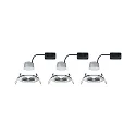 Paulmann recessed luminaire NOVA COIN LED round, rigid, set of 3 Coin IP44, chrome dimmable 19,5W 460lm 2700K 100° 100° CRI >80