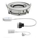 Paulmann Downlight NOVA PLUS GU5.3/GU10 rond, pivotant GU5.3 / GU10 IP65, fer brossé gradable