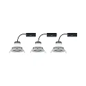 Paulmann Paulmann Recessed luminaire LED Coin Slim, IP23, round, 6,8W, set of 3 dimmable and swiveling, iron