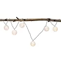 Paulmann Guirlande lumineuse à accu MOBILE LAMPION 7 flammes, avec connexion USB IP44, blanche 