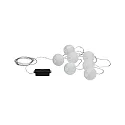 Paulmann Guirlande lumineuse à accu MOBILE LAMPION 7 flammes, avec connexion USB IP44, blanche 