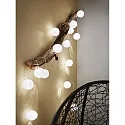 Paulmann Guirlande lumineuse à accu MOBILE LAMPION 7 flammes, avec connexion USB IP44, blanche 