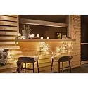 Paulmann Guirlande lumineuse à accu MOBILE LAMPION 7 flammes, avec connexion USB IP44, blanche 