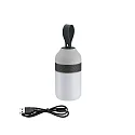 Lampe de table CLUTCH rond, contrôlable par Bluetooth, avec fonction de charge USB IP44, gris gradable