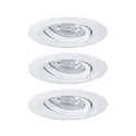 Paulmann Lumière encastrée NOVA MINI LED pivotant, lot de 3 IP23, blanc mat  310lm 2700K 38° 38° CRI >80