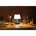 Paulmann Lampe de table solaire LILLESOL avec batterie, avec chaîne d'interrupteur à tirette IP44, acier inoxydable gradable