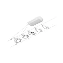 Paulmann Lampe à corde ROUNDMAC LED 5 fois, chrome, blanche 