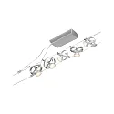 Paulmann wire system CARDAN 5-fold GU5,3, chrome matt 