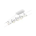 Paulmann wire system CARDAN 5-fold GU5,3, chrome, white matt 