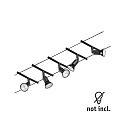 Paulmann wire system SALT 5-fold GU5,3, chrome, black matt 