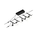 Paulmann wire system SHEELA 5-fold GU5,3, chrome, black matt 