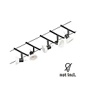 Paulmann wire system SHEELA 5-fold GU5,3, chrome, black matt 