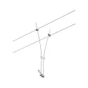 Paulmann wire luminaire COMET GU5,3, chrome matt dimmable