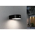 Paulmann Lampe murale solaire EILEEN PIR rond, avec interrupteur, avec détecteur de mouvement IP44, noir 