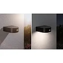 Paulmann Lampe murale solaire EILEEN PIR rond, avec interrupteur, avec détecteur de mouvement IP44, noir 